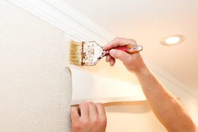 Pose de papier peint à Ucciani — revêtements muraux et toiles de verre